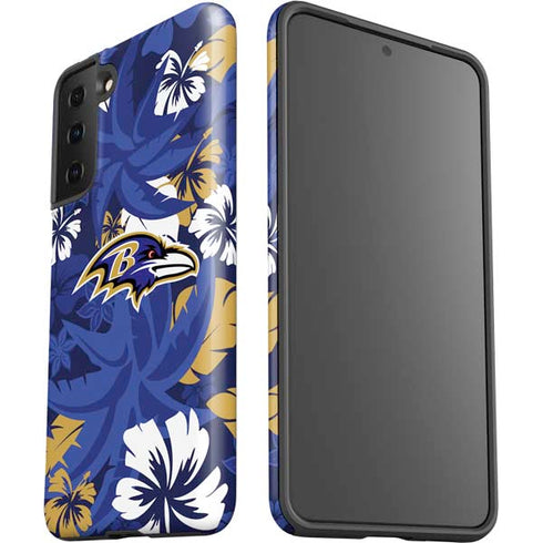 NFL Baltimore Ravens Tropical Print Galaxy S21 Plus 5G Pro Case