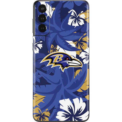 NFL Baltimore Ravens Tropical Print Galaxy S21 Plus 5G Skin