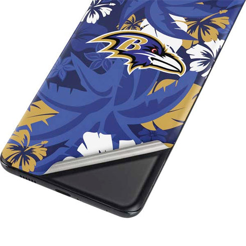 NFL Baltimore Ravens Tropical Print Galaxy S21 Plus 5G Skin