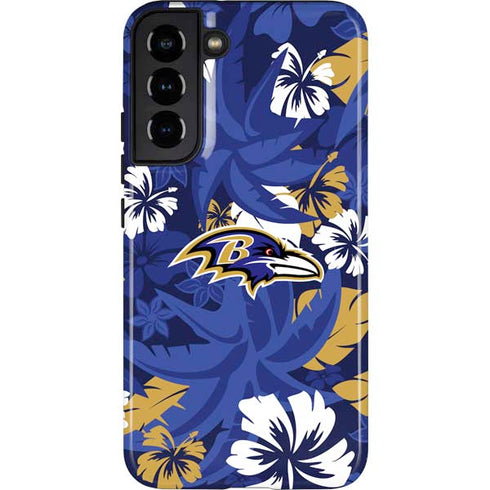 NFL Baltimore Ravens Tropical Print Galaxy S22 Plus Pro Case