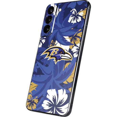 NFL Baltimore Ravens Tropical Print Galaxy S22 Plus Skin