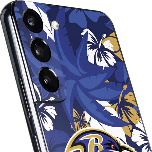 NFL Baltimore Ravens Tropical Print Galaxy S22 Plus Skin