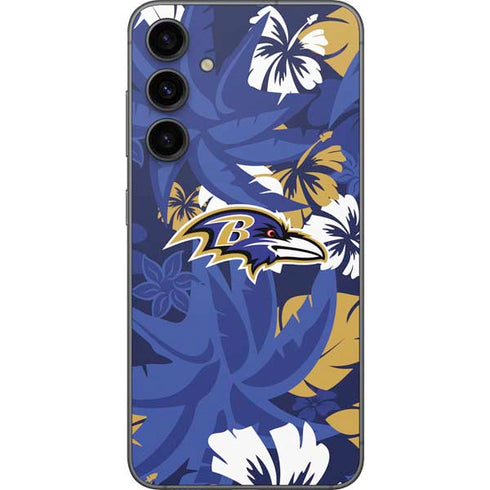 NFL Baltimore Ravens Tropical Print Galaxy S23 FE Skin
