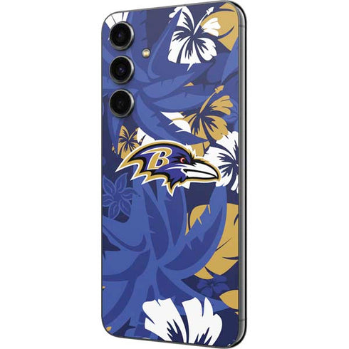 NFL Baltimore Ravens Tropical Print Galaxy S23 FE Skin