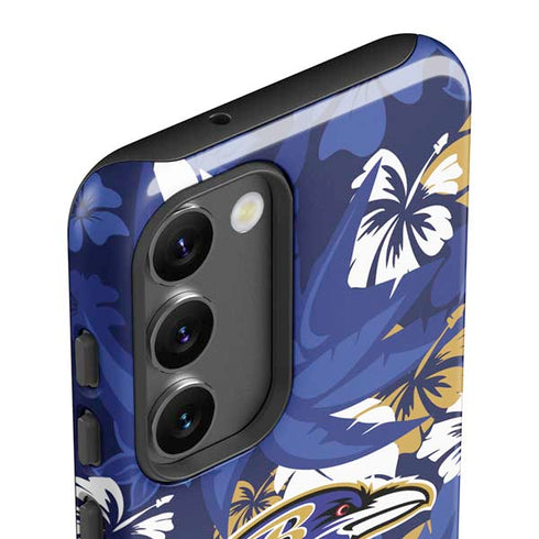 NFL Baltimore Ravens Tropical Print Galaxy S23 Plus Pro Case