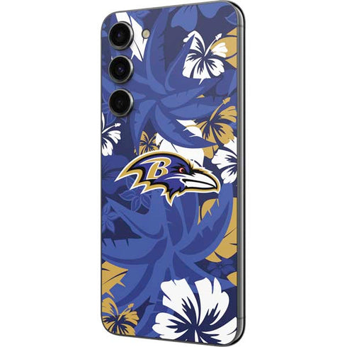 NFL Baltimore Ravens Tropical Print Galaxy S23 Plus Skin
