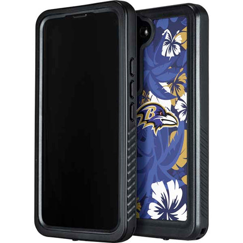 NFL Baltimore Ravens Tropical Print Galaxy S23 Waterproof Case