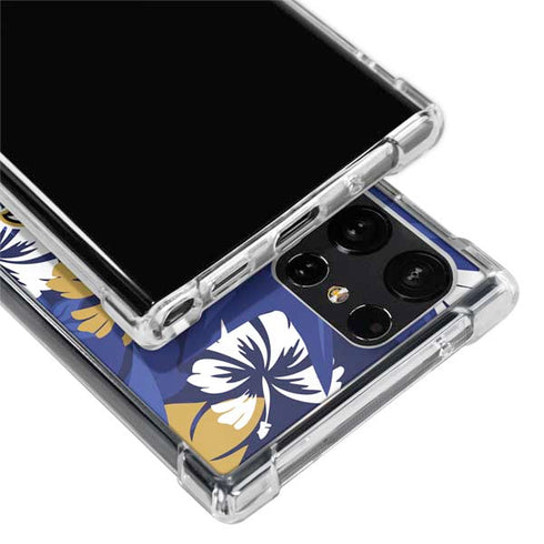 NFL Baltimore Ravens Tropical Print Galaxy S24 Ultra Clear Case