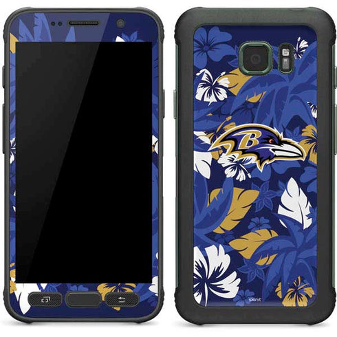 NFL Baltimore Ravens Tropical Print Galaxy S7 Active Skin