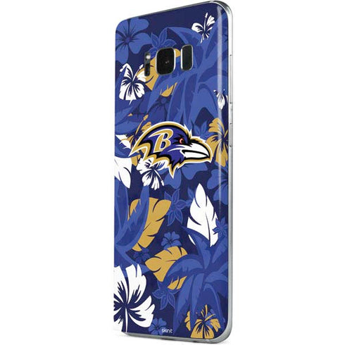 NFL Baltimore Ravens Tropical Print Galaxy S8 Skin