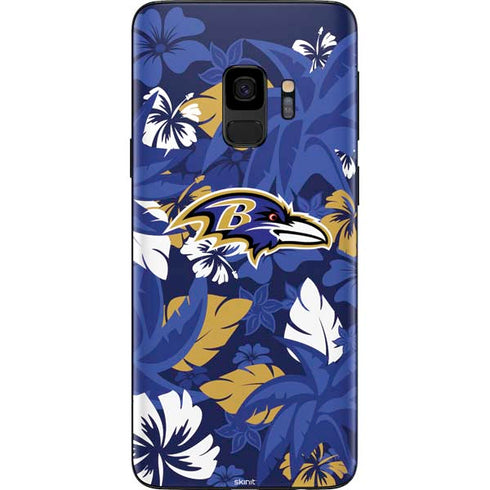 NFL Baltimore Ravens Tropical Print Galaxy S9 Skin