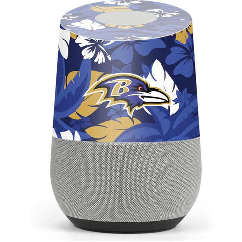 NFL Baltimore Ravens Tropical Print Google Home Skin