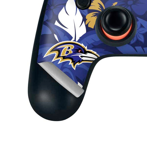NFL Baltimore Ravens Tropical Print Google Stadia Controller Skin
