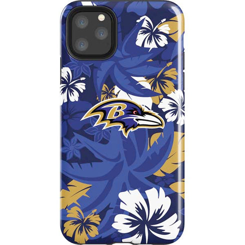 NFL Baltimore Ravens Tropical Print iPhone 11 Pro Max Impact Case