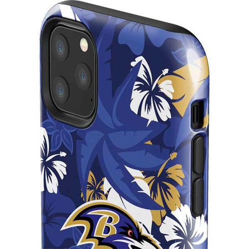 NFL Baltimore Ravens Tropical Print iPhone 11 Pro Max Impact Case