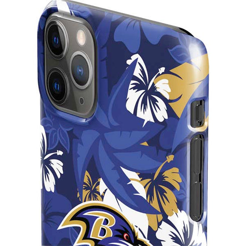 NFL Baltimore Ravens Tropical Print iPhone 11 Pro Max Lite Case