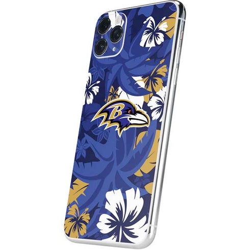 NFL Baltimore Ravens Tropical Print iPhone 11 Pro Max Skin