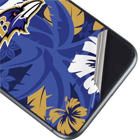 NFL Baltimore Ravens Tropical Print iPhone 11 Skin
