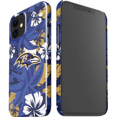 NFL Baltimore Ravens Tropical Print iPhone 12 Mini Lite Case