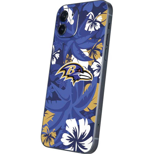 NFL Baltimore Ravens Tropical Print iPhone 12 Mini Skin
