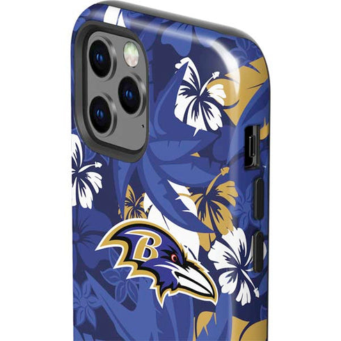 NFL Baltimore Ravens Tropical Print iPhone 12 Pro Max Impact Case