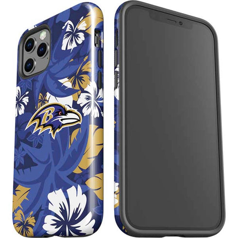 NFL Baltimore Ravens Tropical Print iPhone 12 Pro Max Impact Case