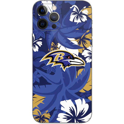 NFL Baltimore Ravens Tropical Print iPhone 12 Pro Skin
