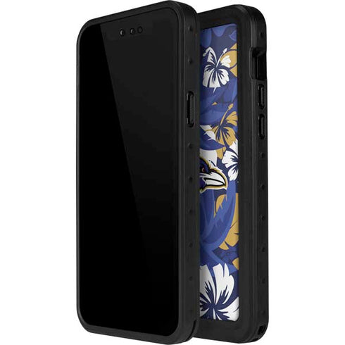 NFL Baltimore Ravens Tropical Print iPhone 12 Pro Waterproof Case