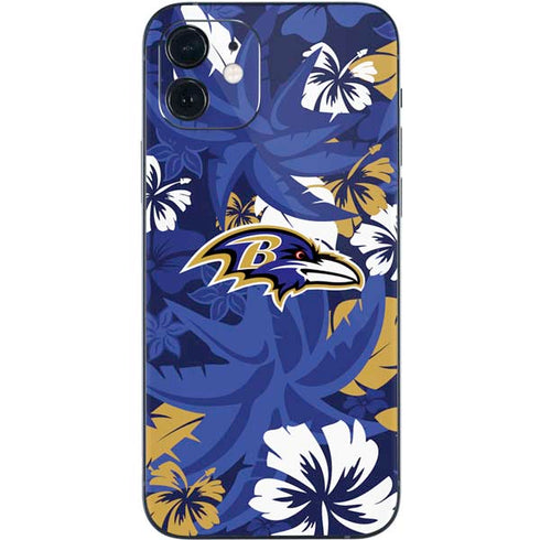 NFL Baltimore Ravens Tropical Print iPhone 12 Skin