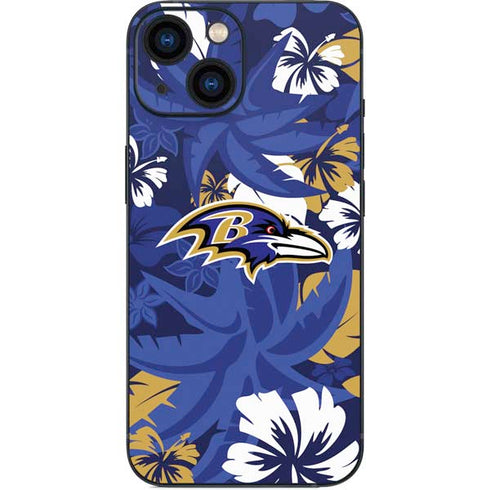 NFL Baltimore Ravens Tropical Print iPhone 13 Mini Skin
