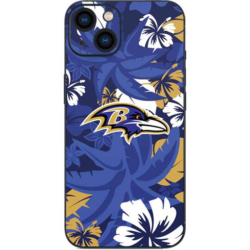 NFL Baltimore Ravens Tropical Print iPhone 13 Skin