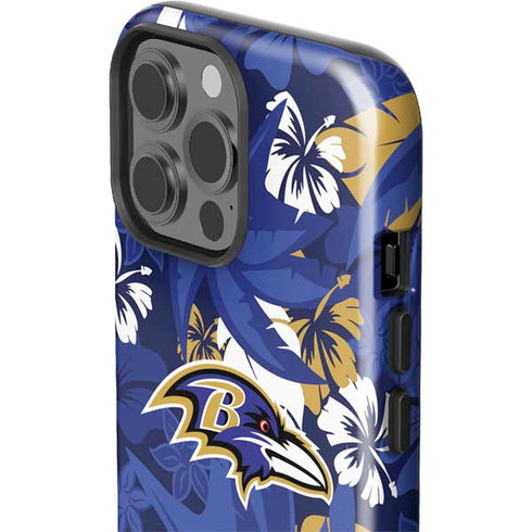 NFL Baltimore Ravens Tropical Print iPhone 15 Pro Max Impact Case