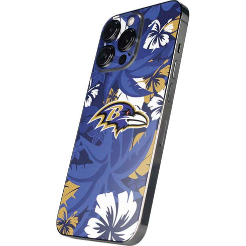 NFL Baltimore Ravens Tropical Print iPhone 14 Pro Max Skin