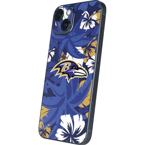 NFL Baltimore Ravens Tropical Print iPhone 14 Skin