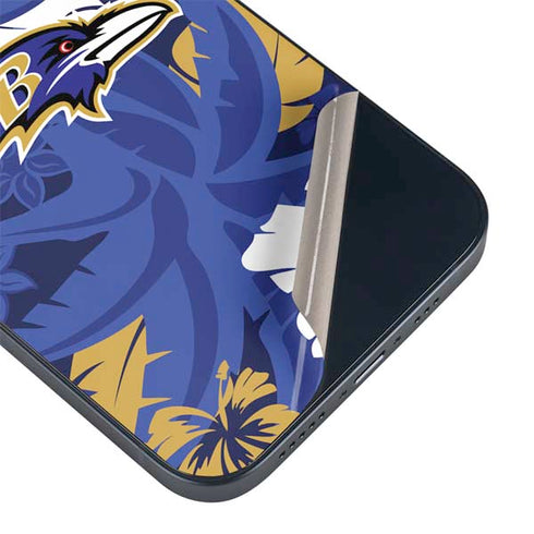 NFL Baltimore Ravens Tropical Print iPhone 14 Skin