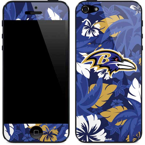NFL Baltimore Ravens Tropical Print iPhone 5/5s/5SE Skin