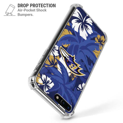 NFL Baltimore Ravens Tropical Print iPhone 7/8 Plus Clear Case