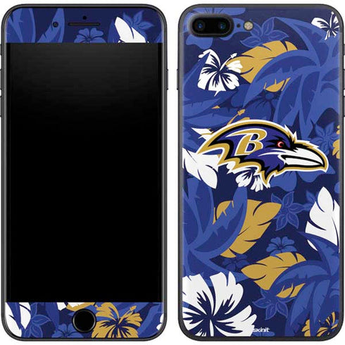 NFL Baltimore Ravens Tropical Print iPhone 8 Plus Skin
