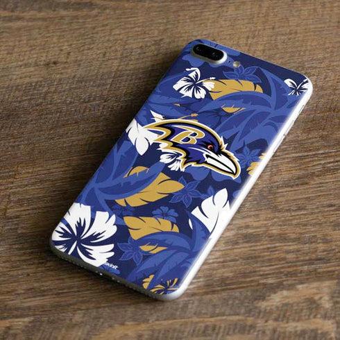 NFL Baltimore Ravens Tropical Print iPhone 8 Plus Skin