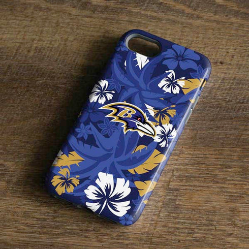 NFL Baltimore Ravens Tropical Print iPhone 8 Pro Case