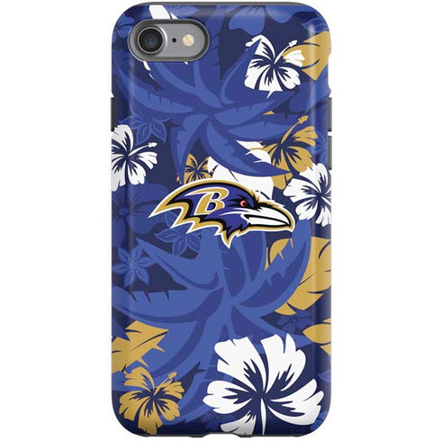 NFL Baltimore Ravens Tropical Print iPhone SE (2nd & 3rd Gen) Pro Case