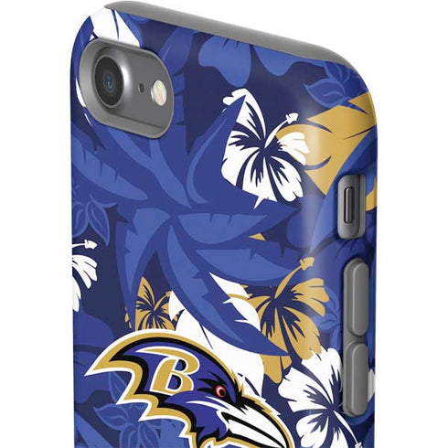 NFL Baltimore Ravens Tropical Print iPhone SE (2nd & 3rd Gen) Pro Case