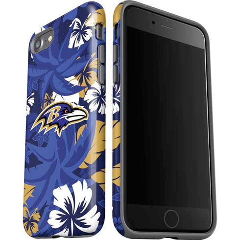 NFL Baltimore Ravens Tropical Print iPhone SE (2nd & 3rd Gen) Pro Case