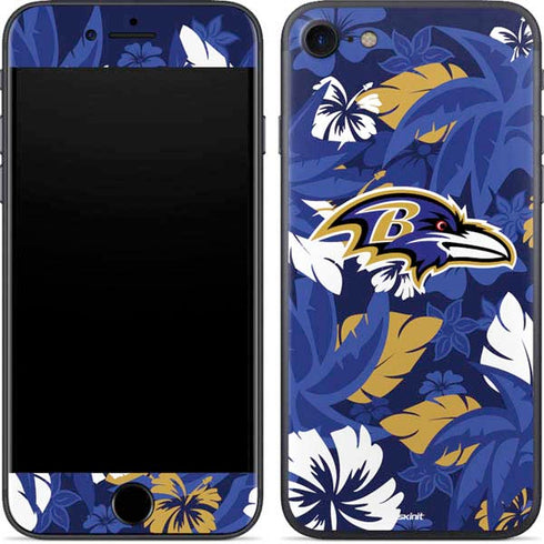 NFL Baltimore Ravens Tropical Print iPhone SE (2nd & 3rd Gen) Skin