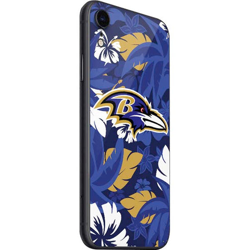 NFL Baltimore Ravens Tropical Print iPhone SE (2nd & 3rd Gen) Skin