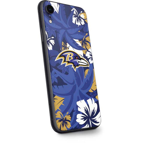 NFL Baltimore Ravens Tropical Print iPhone XR Skin