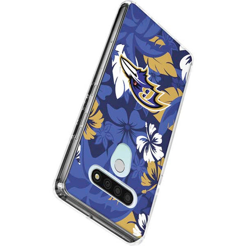 NFL Baltimore Ravens Tropical Print LG Stylo 6 Clear Case