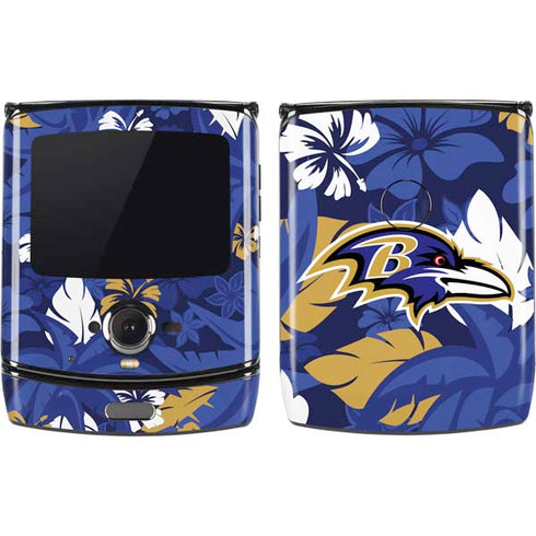 NFL Baltimore Ravens Tropical Print Motorola RAZR Skin