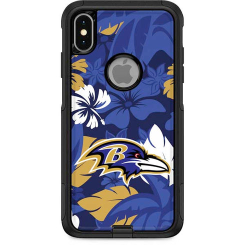 NFL Baltimore Ravens Tropical Print Otterbox Commuter iPhone Skin