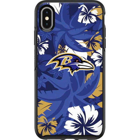 NFL Baltimore Ravens Tropical Print Otterbox Symmetry iPhone Skin